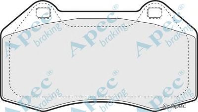 APEC BRAKING pad1416 -  Комплект тормозных колодок, дисковый тормоз
